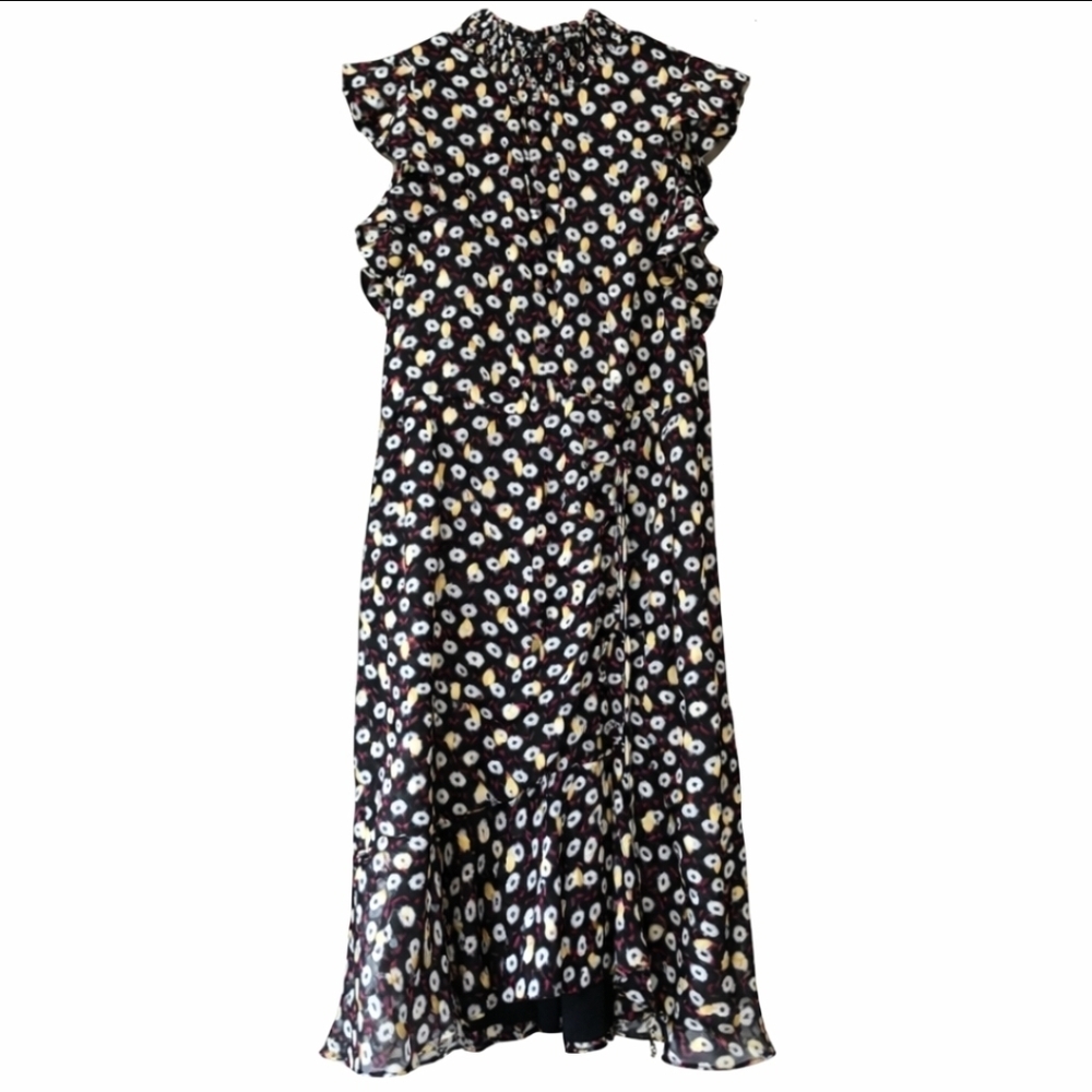 Sam Edelman Floral Ruffle Sleeve Dress